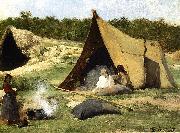 Albert Bierstadt Indian_Camp oil painting